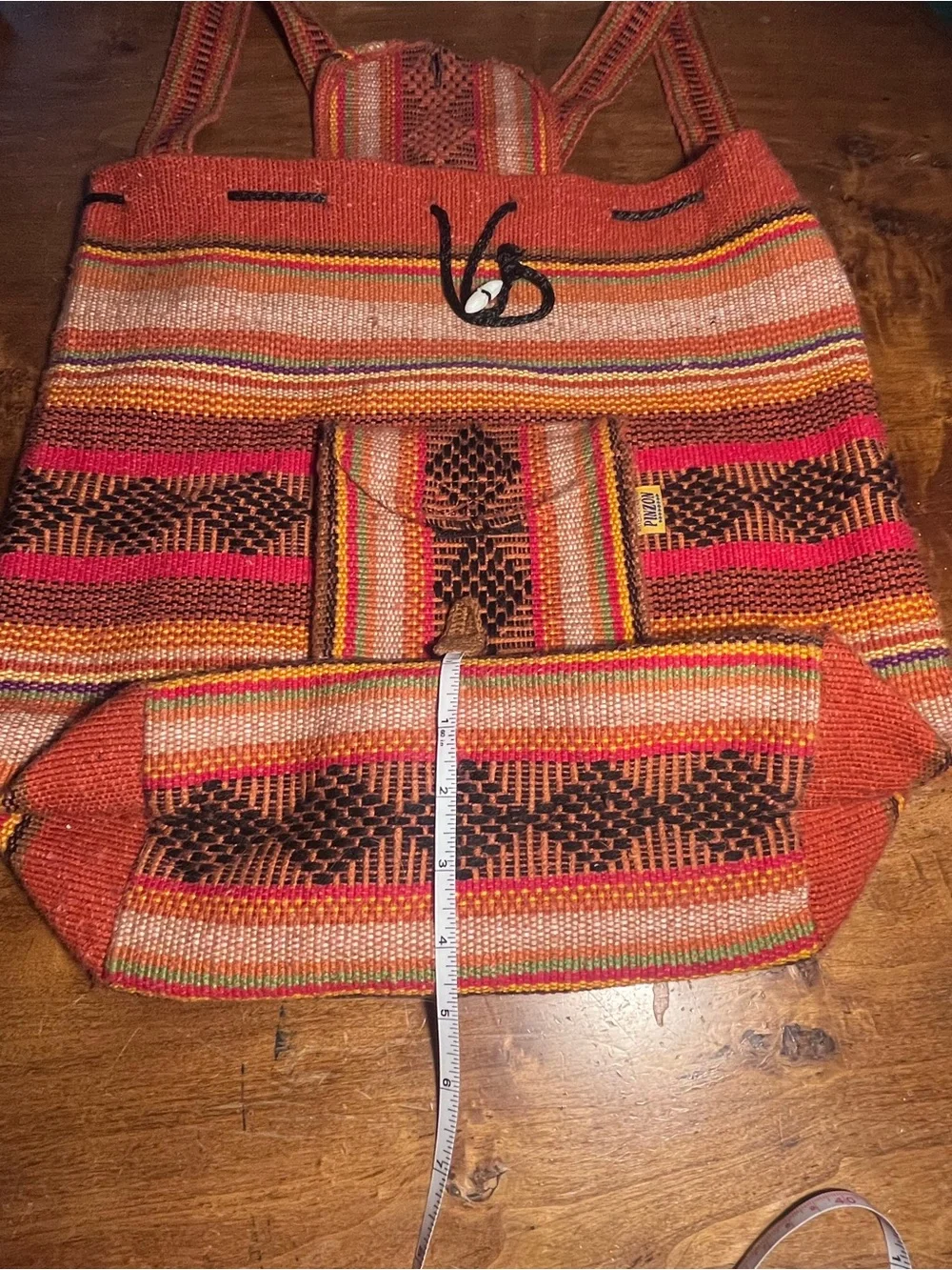 Artesanías Mr. Pinzón Woven Mexican Backpack Boho Multicolor